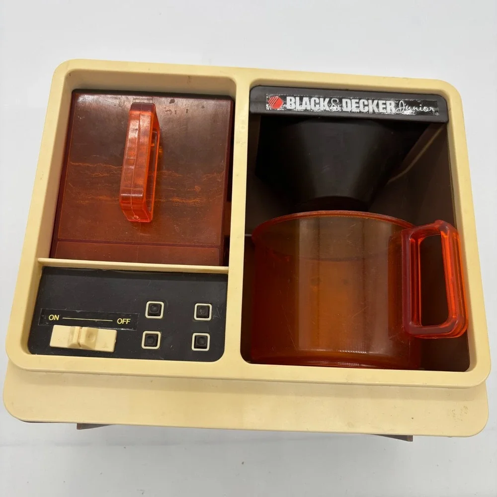 Vintage Black & Decker Junior Plastic‎ Play Pretend Coffee Maker Untested